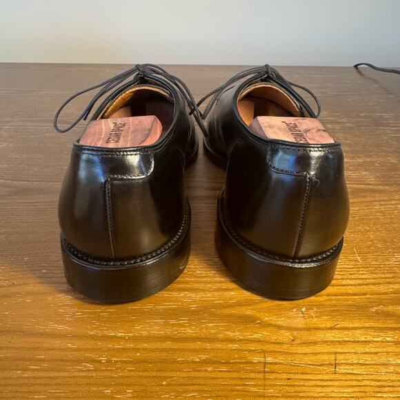 Allen Edmonds Delray Split Toe Derby Shoes in Black Custom Calf, size 9.5 D - Picture 5 of 8